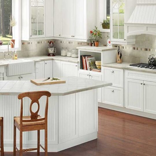 G-Shaped Marble Kitchen