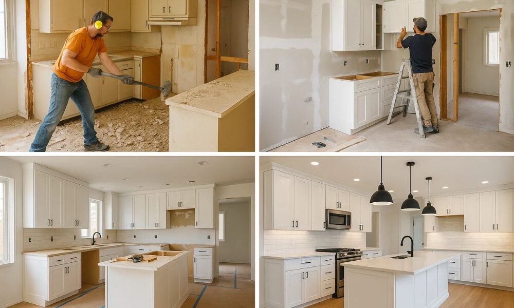 What are the Major Steps Involved in the Kitchen Renovation Service?