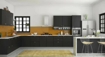 L shaped modular kitchen