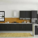 L shaped modular kitchen