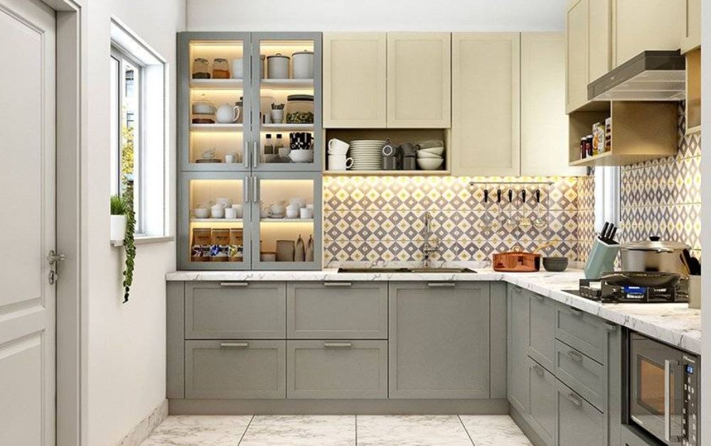 Easy Customization and Styling of L-shaped modular kitchen