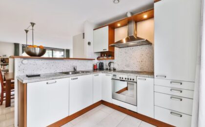 Why is an L-shaped design ideal for small and medium-sized kitchens?