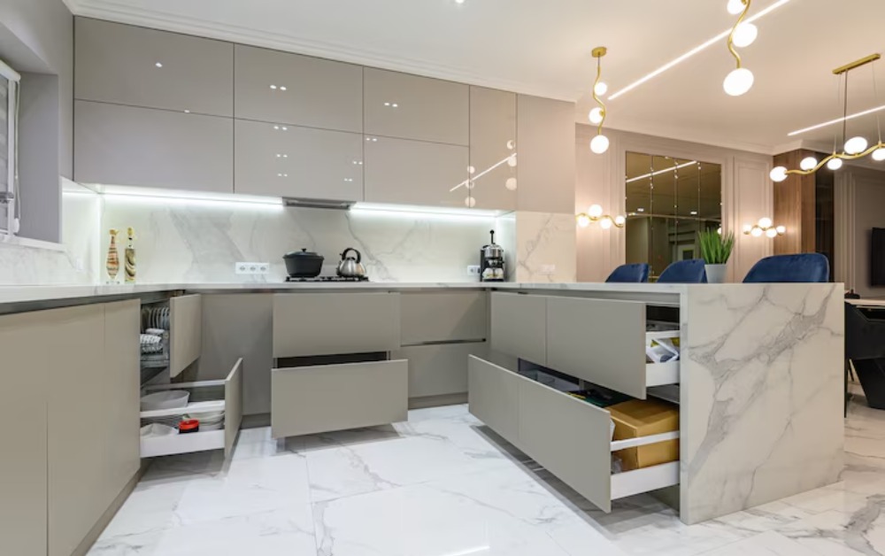 Pull-Out Pantry Units Modular Kitchen