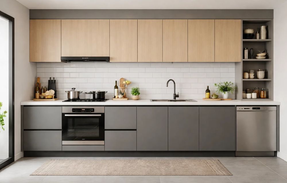 Smart Straight-Line Kitchen Layouts for Modern Homes